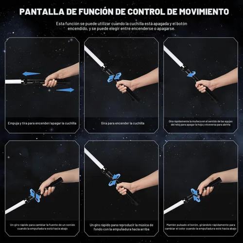 Vista 4 de Dueling Lightsaber, Smooth Swing, RGB, Aluminum Hilt Saber for Adults Gift