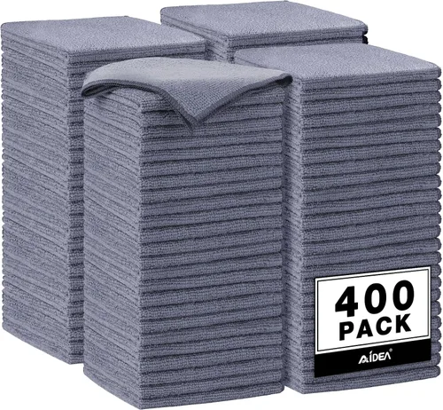 Vista 37 de AIDEA Paño de Limpieza de Microfibra Negro 10PK, Toallas de Microfibra para Autos, Paños de Lavado Premium, Paños para Limpiar Polvo Libres