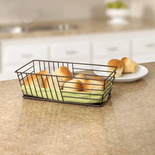 Vista 5 de Spectrum Diversified Wright - Cesta de pan, diseño clásico de cocina para panes, rollos, magdalenas, pasteles y buen almacenamiento horneado