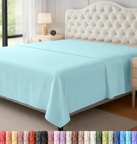 Vista 38 de Utopia Bedding Sábana encimera – Tela de microfibra cepillada suave – Sábana superior resistente al encogimiento y a la decoloración – Fácil cuidado