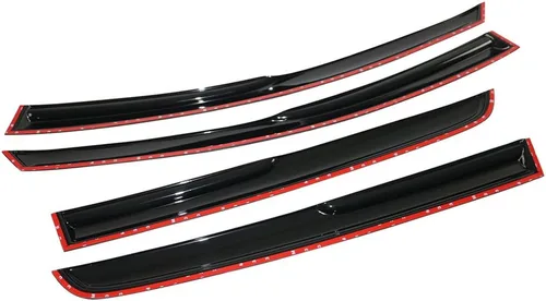 Vista 6 de Visera de ventana compatible con VW Golf MK7 2015-2019, humo acrílico teñido y semitransparente, protector de sombra de lluvia, deflector de aire