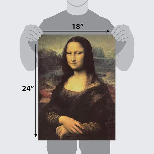 Vista 2 de Póster de Mona Lisa por Leonardo Da Vinci - Impresión artística (laminada, 18 x 24 pulgadas)