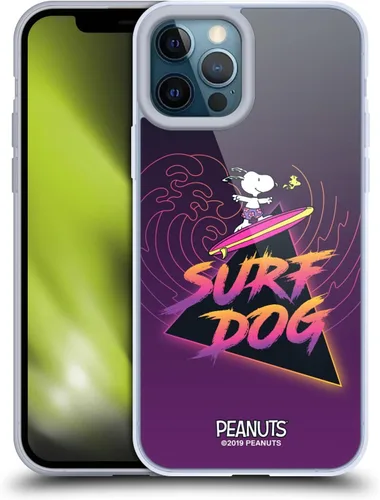 Vista 72 de Head Case Designs Funda de gel suave con licencia oficial de Peanuts Tropical Surf Snoopy Aloha Disco compatible con Apple iPhone 13 Mini