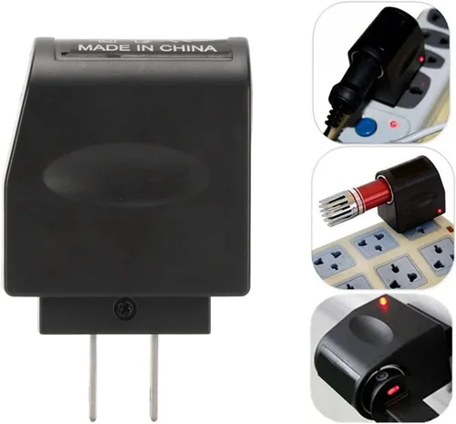 Vista 2 de Convertidor de alimentación de CA a CC, 110 V a 240 V CA a 12 V CC 1000 mA Adaptador de corriente para encendedor de cigarrillos de automóvil
