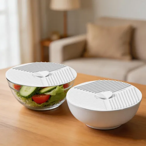 Vista 4 de 3 Pack 6 Inch Silicone Lids for Bowls, Microwave Splatter Cover Food Storage Universal Multi-Use Pot Holders Trivet Mats, Heat Resistant Dishwasher