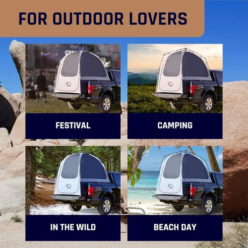 Vista 9 de FOFANA Truck Bed Tent Automatic Setup - Pickup Truck Tent for Mid & Full Size Camper Shell for Overland Camping Tailgate Gear Accessories Patents