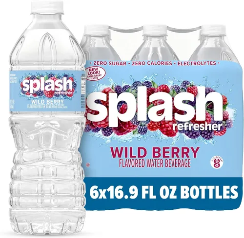 Vista 7 de SPLASH REFRESHER - Agua saborizada con sabor a uva Acai, 8 onzas líquidas, paquete de botellas de plástico de 12 Agua embotellada con sabor
