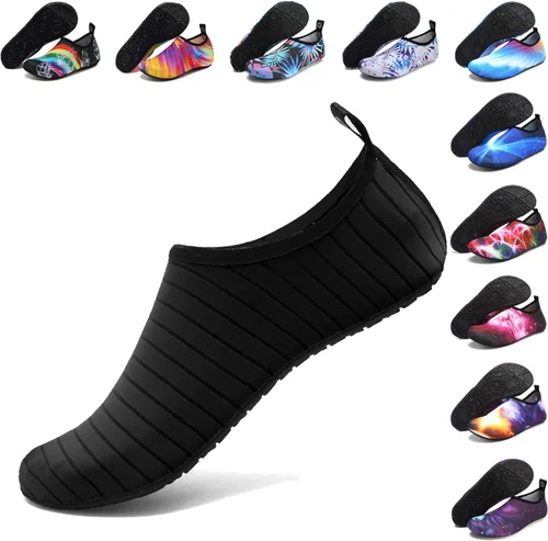 ANLUKE - Zapatos de agua de secado rápido para mujeres y hombres, estilo calcetines, sensación de pies descalzos ideales para yoga, playa, natación