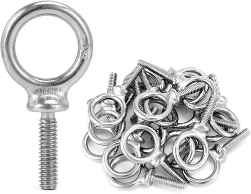 Vista 15 de QWORK Perno de Ojo de Maquinaria, Paquete de 10 de 1/2" -13 x 1-1/2" Grado Marino Acero Inoxidable 304, Anillo de Elevación Perno de Ojo Roscado