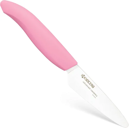Vista 7 de Kyocera Advanced Series, cuchillo de pelar de cerámica, hoja blanca de 3 pulgadas, Negro