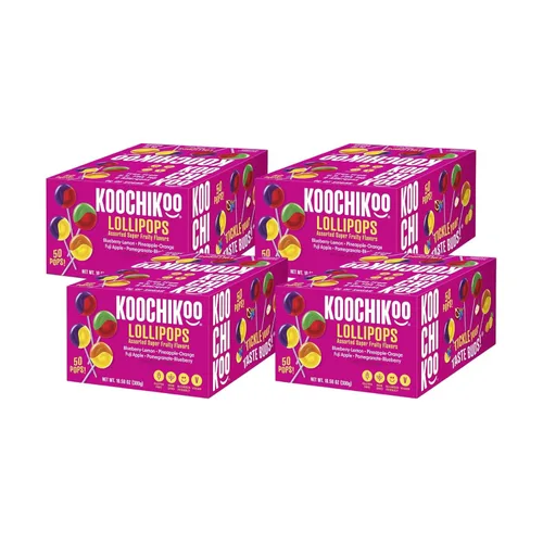 Vista 7 de Bolsa de piruletas Koochikoo orgánicas sin azúcar, 10 unidades (Paquete - 1)