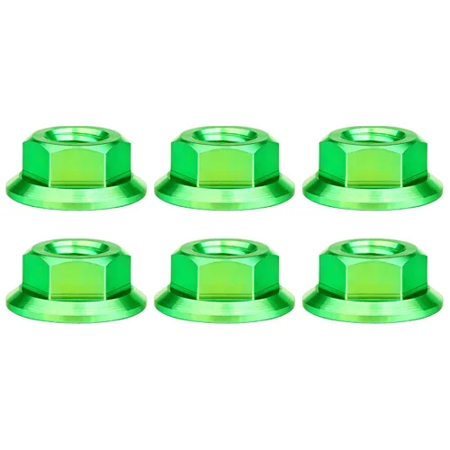 Vista 15 de Titanium DIN6923 M5 M6 M8 M10 M12 M14 M16 - Juego de 6 tuercas hexagonales (paso M5, 0.031 in, negro)