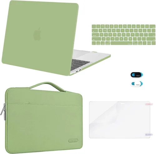 Vista 12 de MOSISO Compatible con MacBook Pro de 13 pulgadas M2 2026, 2025, 2024-2016 A2338 M1 A2251 A2289 A2159 A1989 A1708 A1706, funda rígida de plástico
