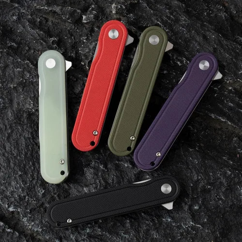 Vista 9 de OLITANS Cuchillo de bolsillo G040, hoja de acero D2 de 2.75 pulgadas, mango G10, pequeño cuchillo EDC con clip de bolsillo para hombres y mujeres