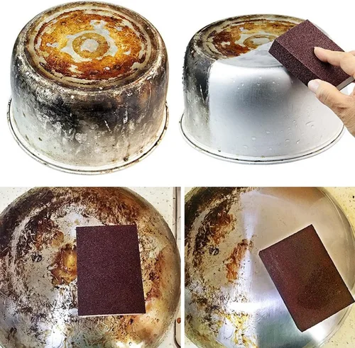 Vista 3 de Esponja mágica de limpieza, paquete de 6 esponjas de carburo de silicio para cocina, esponja multifuncional de limpieza del hogar para muebles