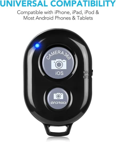 Vista 2 de Paquete de 2 unidades de control remoto inalámbrico para cámaras - Control remoto inalámbrico para teléfonos iPhone y Android, iPad, iPod, tableta