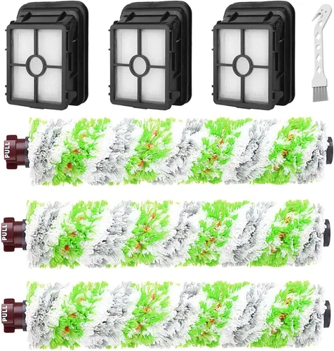 Bvhonwe Paquete de 6 piezas de repuesto para aspiradora Bissell CrossWave Pet Pro 2306A y CrossWave serie 1785 3888A, 3 rollos de cepillo 2460, 3