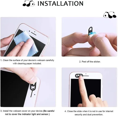 Vista 3 de Funda para cámara web de 0.027 pulgadas (0.028 in), delgada para laptop, MacBook Pro, iMac, Air, smartphones, tablets, protege tu privacidad