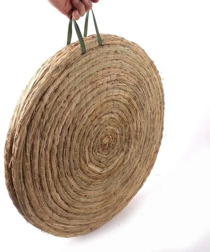 Vista 8 de Objetivos de tiro al arco Dostyle tradicionales de paja sólida redonda con cara de cuerda de tres capas para práctica de tiro con arco