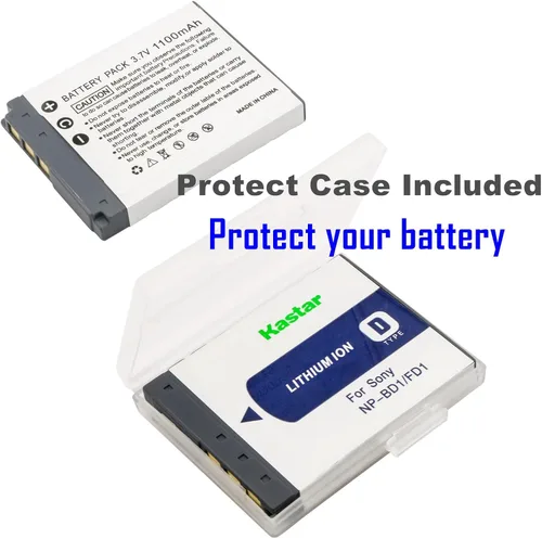 Vista 5 de Kastar Batería (X2) y cargador USB delgado para Sony NP-BD1, NP-FD1, BC-CSD y Cyber-Shot DSC-G3, DSC-T2, DSC-T70, DSC-T75, DSC-T77, DSC-T90