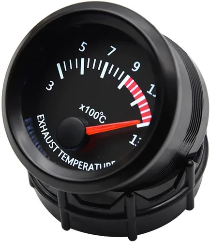 Vista 4 de ESUPPORT - Kit de medidor de temperatura de gas de escape con indicador de 52 mm para coche, luz LED blanca, pantalla Dail, indicador de temperatura