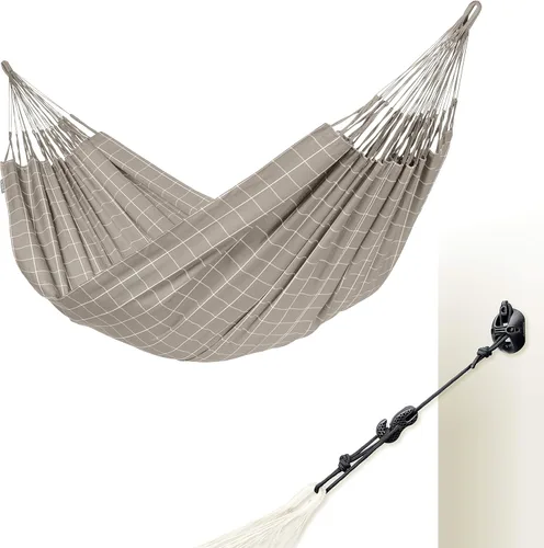 Vista 13 de LA SIESTA Brisa Hamaca Clásica, Hecha a Mano, Resistente a la Intemperie, Resistente a Desgarros para Relajación Interior y Exterior, Tamaño-King