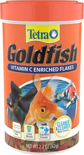 Vista 25 de Tetra Goldfish Flakes, dieta nutricionalmente equilibrada para peces de acuario, copos enriquecidos con vitamina C, 7.06 onzas