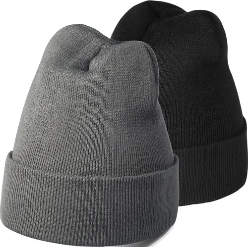 RUN BRAIN GO Beanie Winter Hats Warm Knitted Cap for Men & Women (4 Pack2 Pack)