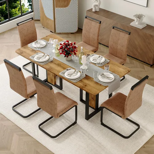 Vista 16 de Juego de mesa de comedor MEMUY de 160 cm para 4 personas, juego de mesa de comedor blanco para 4, juego de mesa y sillas de comedor de mármol