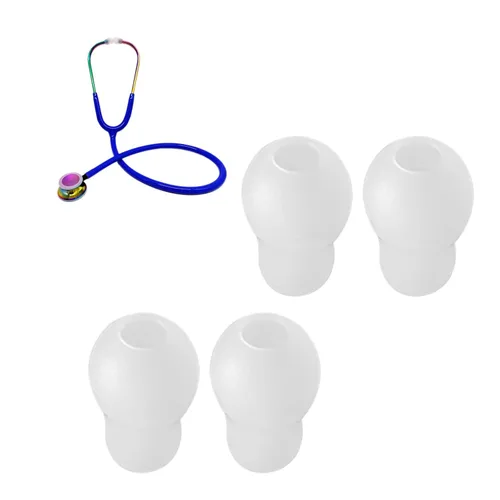 Vista 8 de Puntas de oído de silicona para auriculares de reemplazo para estetoscopios Littmann - Puntas de oído cómodas de reemplazo Littman, piezas de oído