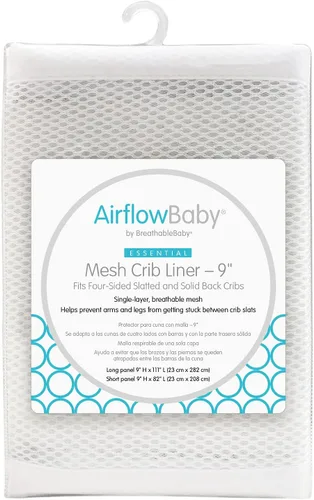 Vista 8 de AirflowBaby Forro de malla transpirable para cunas de tamaño completo (gris, 9 pulgadas (paquete de 1))