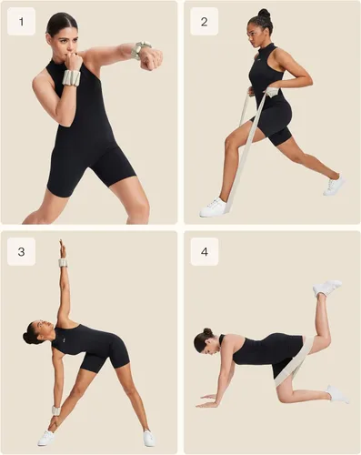 Vista 7 de BetterMe - Kit de viaje de pilates – Bandas de bucle de pilates, bandas de peso y resistencia – Kit de pilates portátil para mujer – Juego compacto