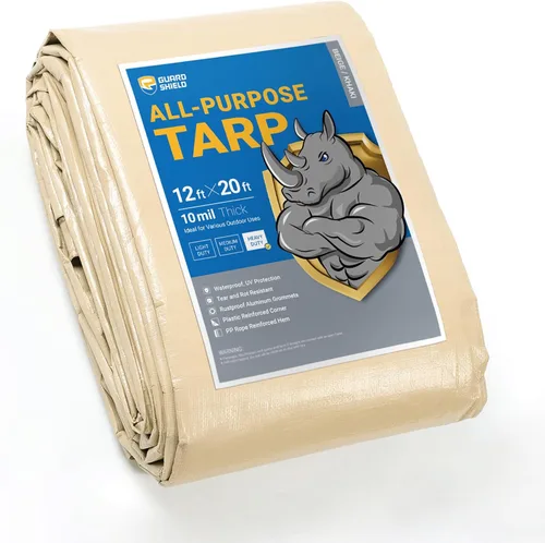 Vista 108 de GUARD SHIELD - Lona resistente, impermeable, de polietileno, gruesa, resistente a los rayos ultravioleta, con ojales, para exteriores, 6 x 8 pies