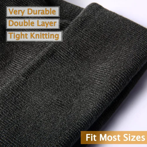 Vista 5 de RUN BRAIN GO Beanie Winter Hats Warm Knitted Cap for Men & Women (4 Pack2 Pack)