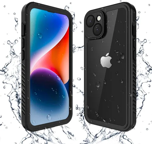 Lanenas para iPhone 14 Funda, Funda para iPhone 14 Resistente al Agua con Protector de Pantalla Integrado, Funda Protectora de Cuerpo Completo a