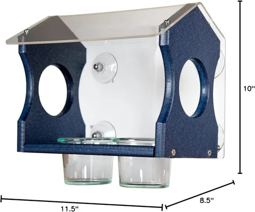 Vista 7 de JCs Wildlife Alimentador de gusanos de harina Bluebird para montaje en ventana