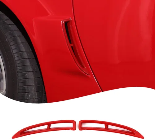 Vista 9 de Lcojicep Rejilla de ventilación lateral trasera para coche compatible con Chevrolet Corvette C6 2005-2013, rejilla de ventilación lateral para ABS