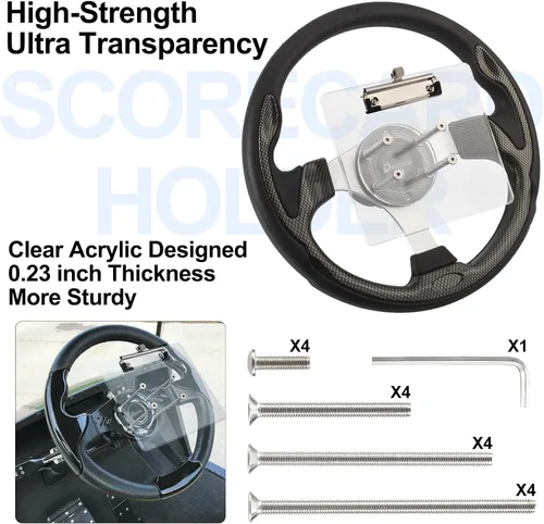 Vista 5 de Soporte para tarjeta de puntuación para carrito de golf con soporte para lápiz para Yamaha Club Car EZGO Golf Cart