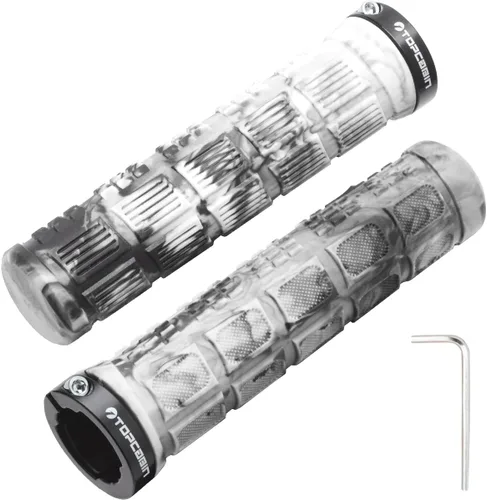 Vista 16 de TOPCABIN - Puños de manillar de bicicleta de doble bloqueo - Puños de goma cómodos para BMX y bicicleta de montaña