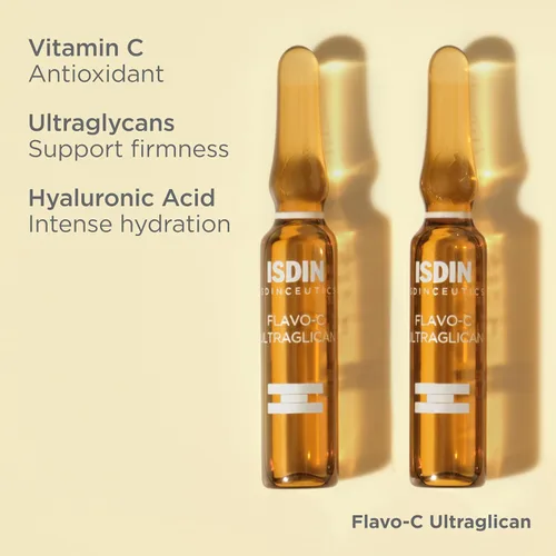 Vista 7 de Vitamina C y ácido hialurónico ampolla de suero, Flavo-C Ultraglican por ISDIN