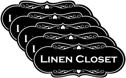 Vista 19 de Letrero de armario de lino de diseñador (negro) - Pequeño