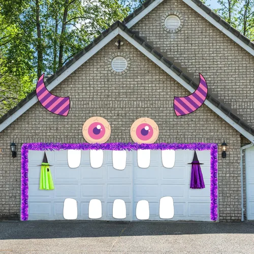 Vista 6 de Kit de decoración de Halloween para maletero o golosinas para auto, kit de decoración 3D para SUV, decoración de monstruo para maletero o auto