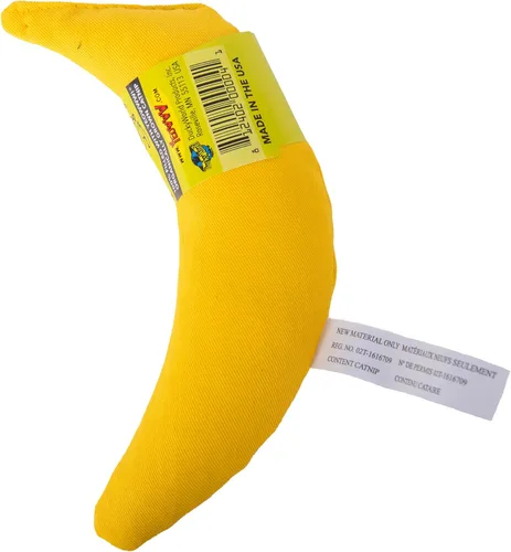 Vista 4 de ¡Yeowww! Juguete de Hierba Gatera, Plátano Amarillo