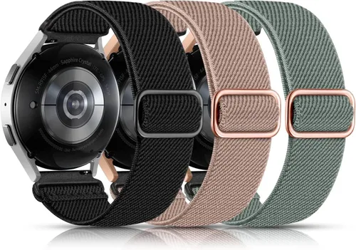 Vista 17 de Lerobo Elastic Bands Compatible with Samsung Galaxy Watch 8 7 6 5 4 40mm 44mm/Galaxy Watch 8 Classic 6 4 Classic 43mm 47mm 42mm 46mm/5 Pro Band