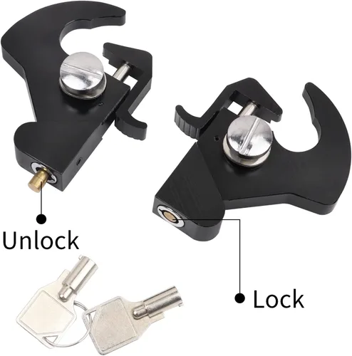 Vista 5 de AUFER Pestillos de acoplamiento giratorios de bloqueo desmontable Kits de clips con llaves compatibles con Harley Touring Softail Sportster Dyna