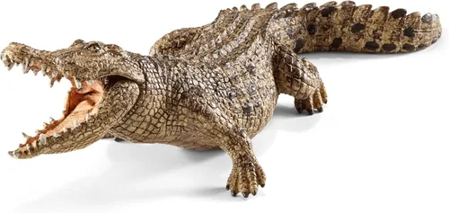 Schleich Wild Life, juguete realista de animales salvajes para niños y niñas, figura de juguete de cocodrilo con mandíbula móvil