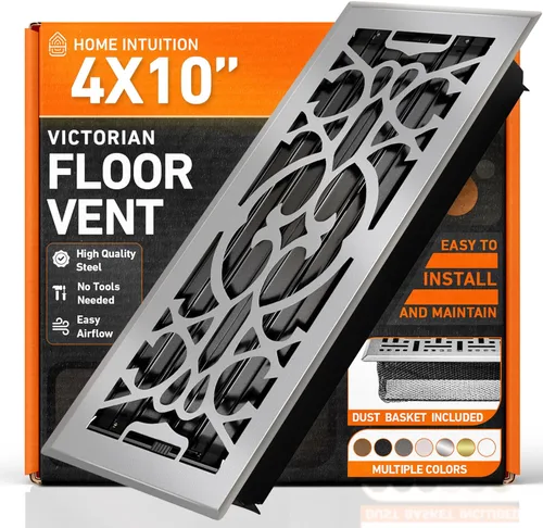 Vista 38 de Cubiertas de ventilación de piso 2X10 con registro de piso y trampa de malla, para calor y aire, ventilación de piso metálica transitable