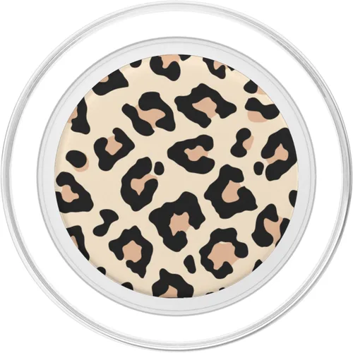 Vista 2 de PopSockets PopGrip con estampado de leopardo: agarre intercambiable para teléfonos y tabletas PopSockets MagSafe PopGrip para iPhone