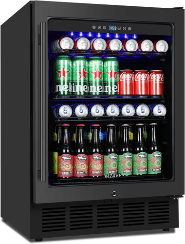 Vista 13 de Mini refrigerador de vino negro, 18 botellas de bajo ruido, enfriador de vino, bodega independiente con puerta de vidrio y control digital