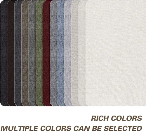 Vista 3 de KING MOUNTAIN Parches de reparación de lino fino, tela autoadhesiva, 8 x 11 pulgadas, 2 unidades, multicolor, para sofá (negro carbón)